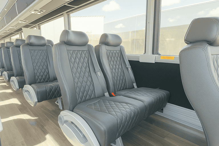 interior of Oakland Park Charter Bus charter bus