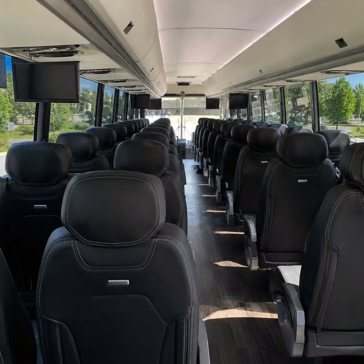 56 passenger charter bus interior